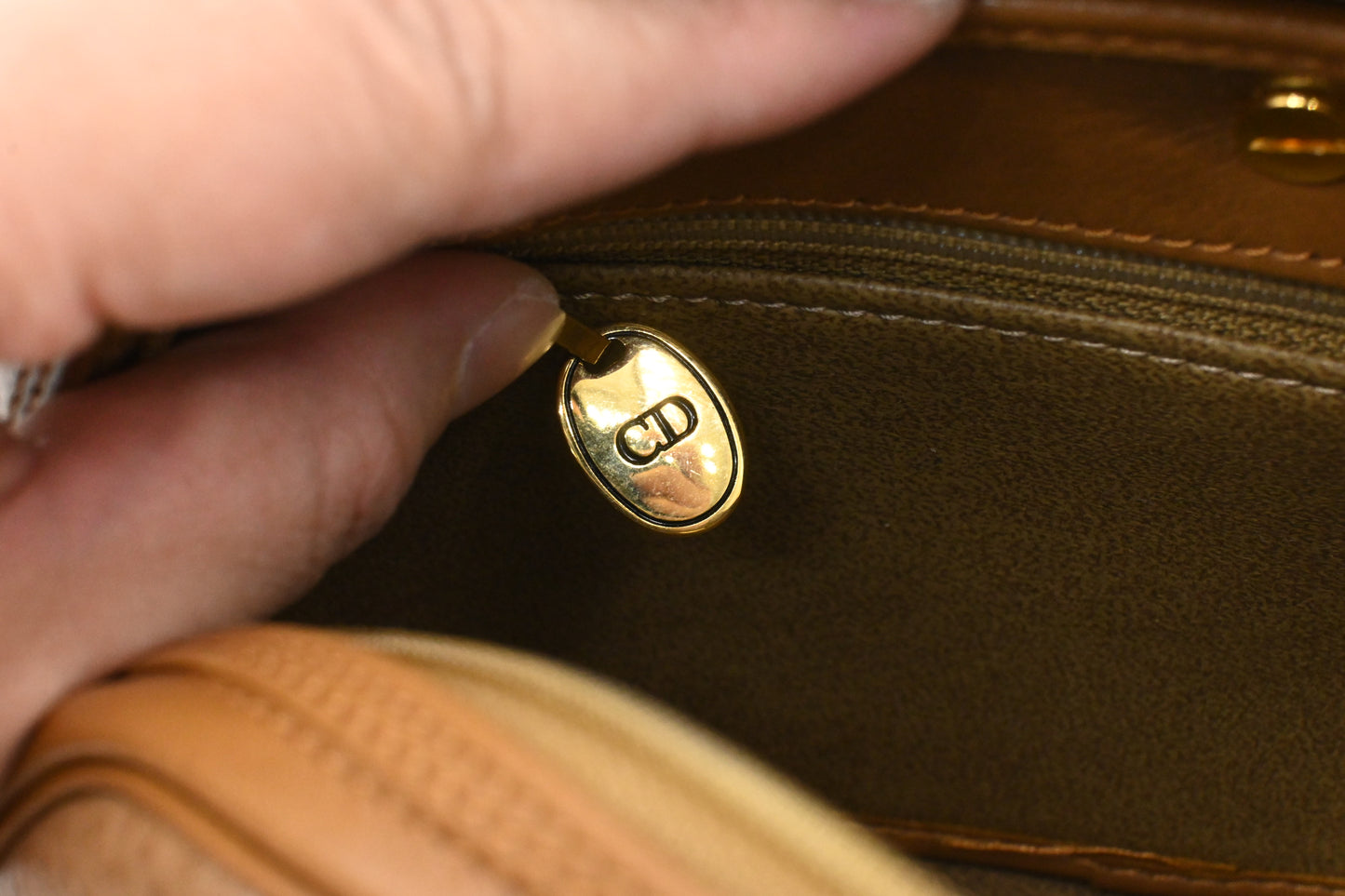 Dior Crossbody Bag in Brown Leather