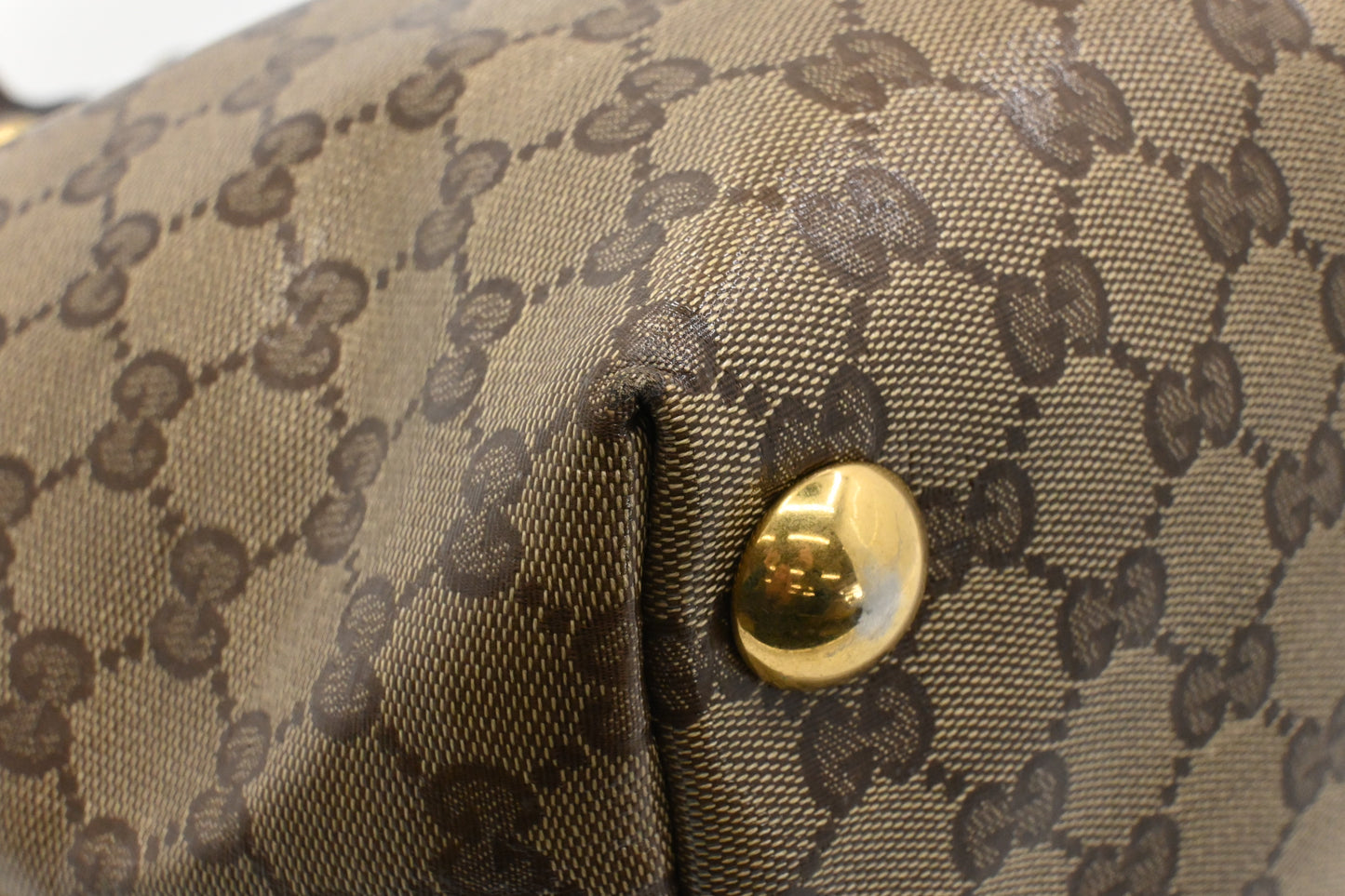 Gucci Tote in Beige Crystal GG Canvas