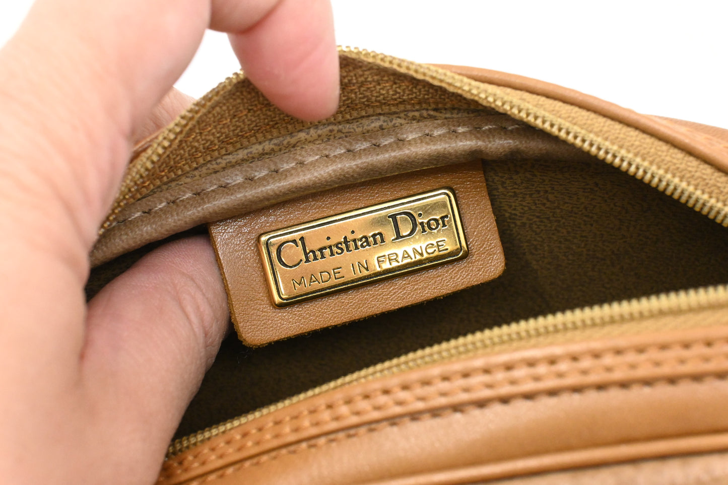 Dior Crossbody Bag in Brown Leather