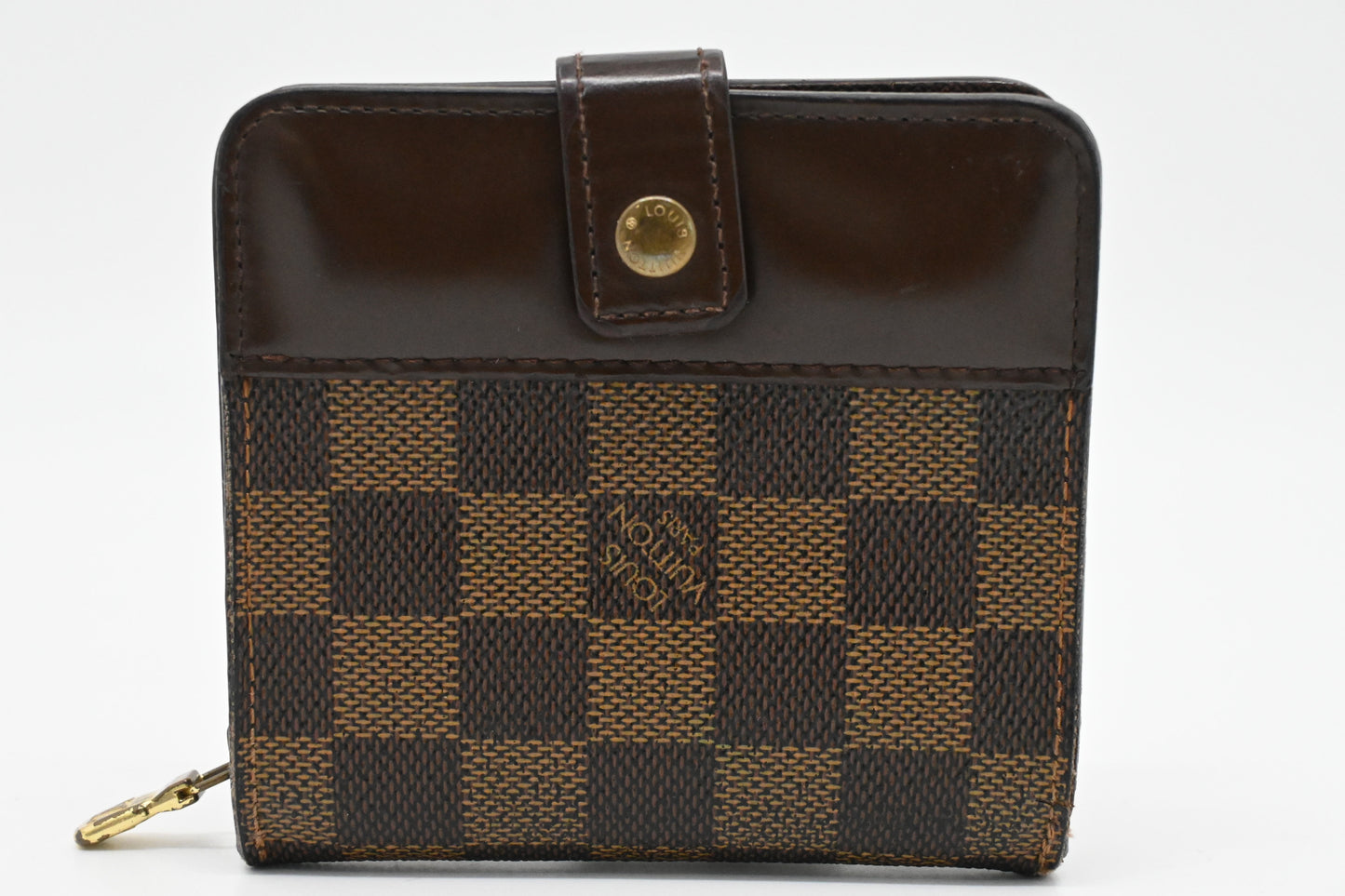 Louis Vuitton Compact Wallet in Damier Ebene Canvas