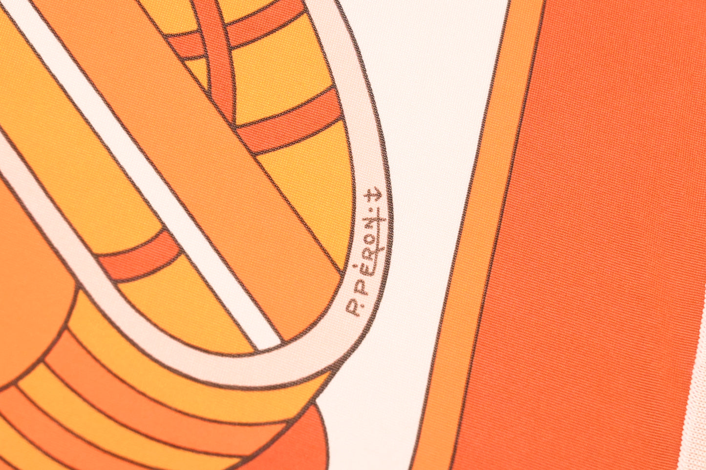 Hermes 'Thalassa' Carre 90 in Orange Stretch Silk