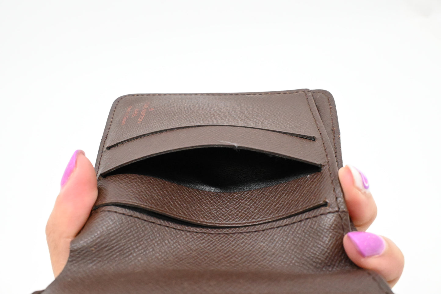 Louis Vuitton Compact Wallet in Damier Ebene Canvas