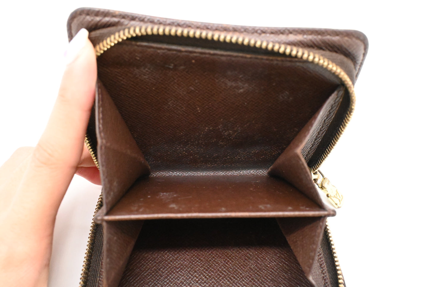 Louis Vuitton Compact Wallet in Damier Ebene Canvas