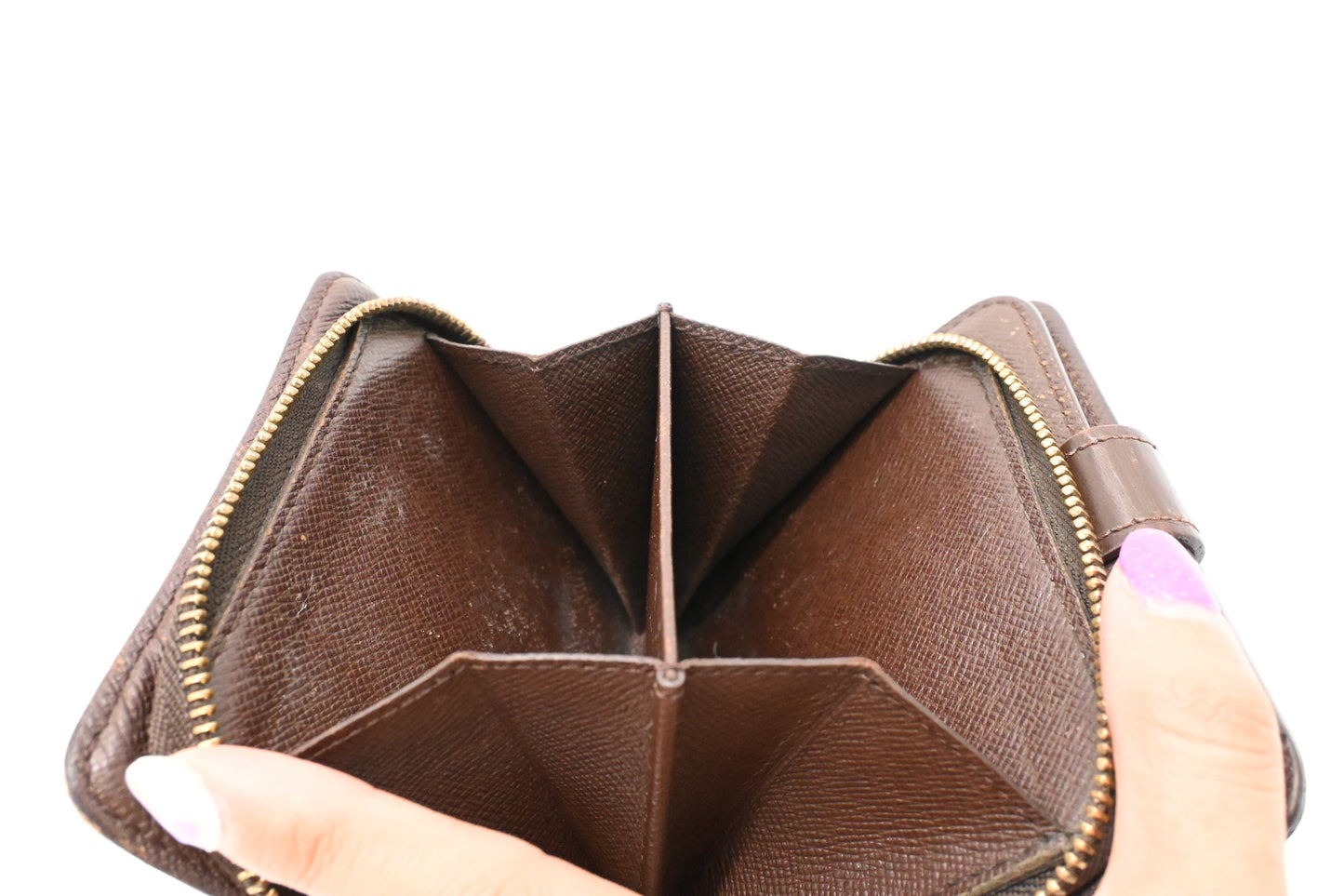Louis Vuitton Compact Wallet in Damier Ebene Canvas