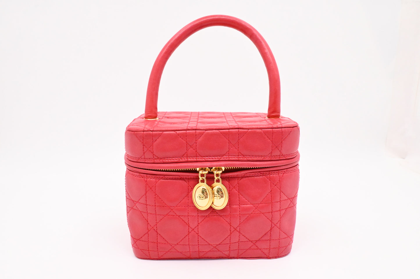 Dior Vanity Bag in Red Cannage Leather