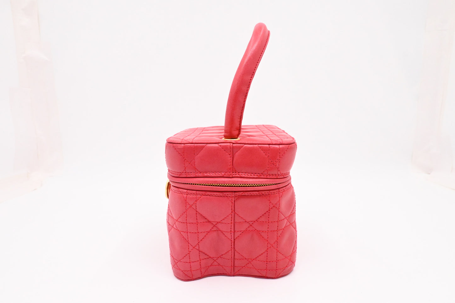 Dior Vanity Bag in Red Cannage Leather