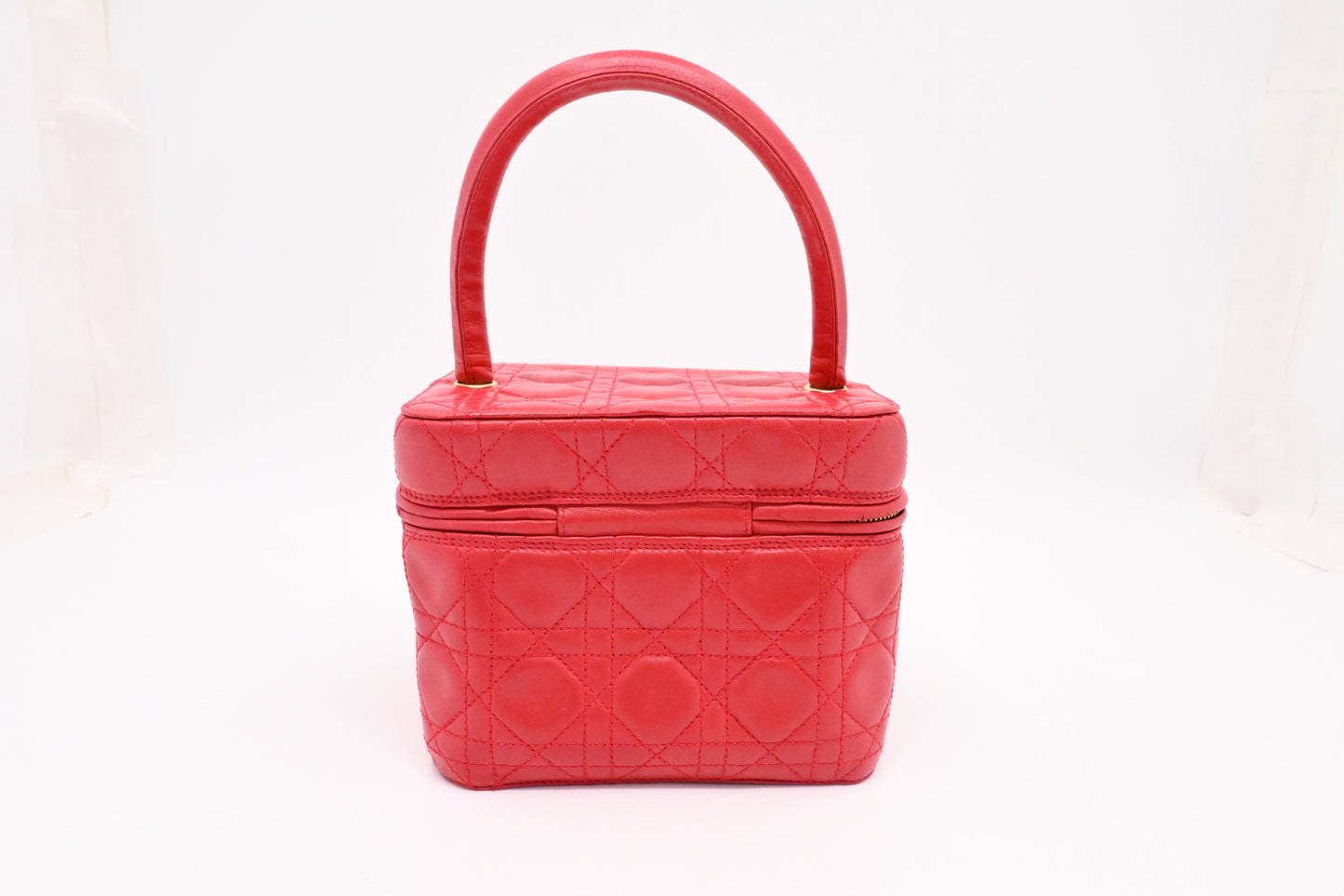 Dior Vanity Bag in Red Cannage Leather