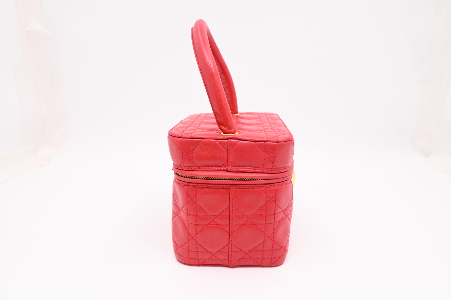 Dior Vanity Bag in Red Cannage Leather