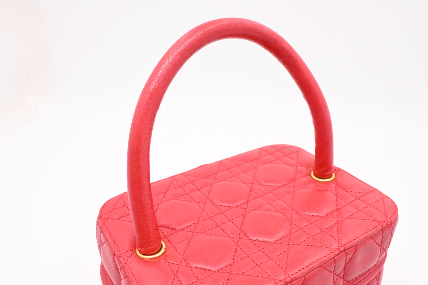 Dior Vanity Bag in Red Cannage Leather