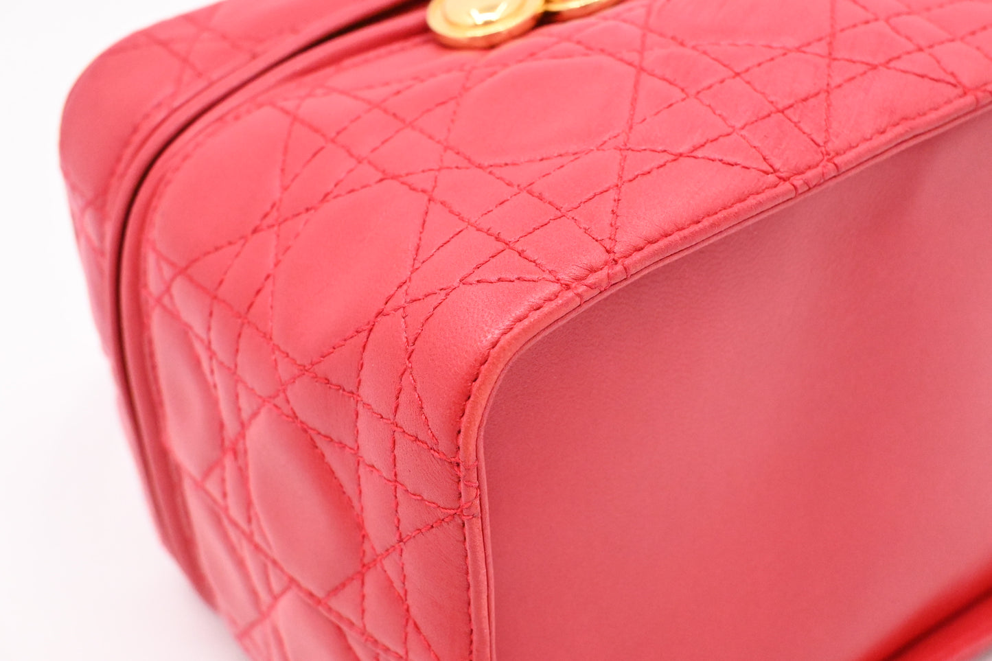 Dior Vanity Bag in Red Cannage Leather