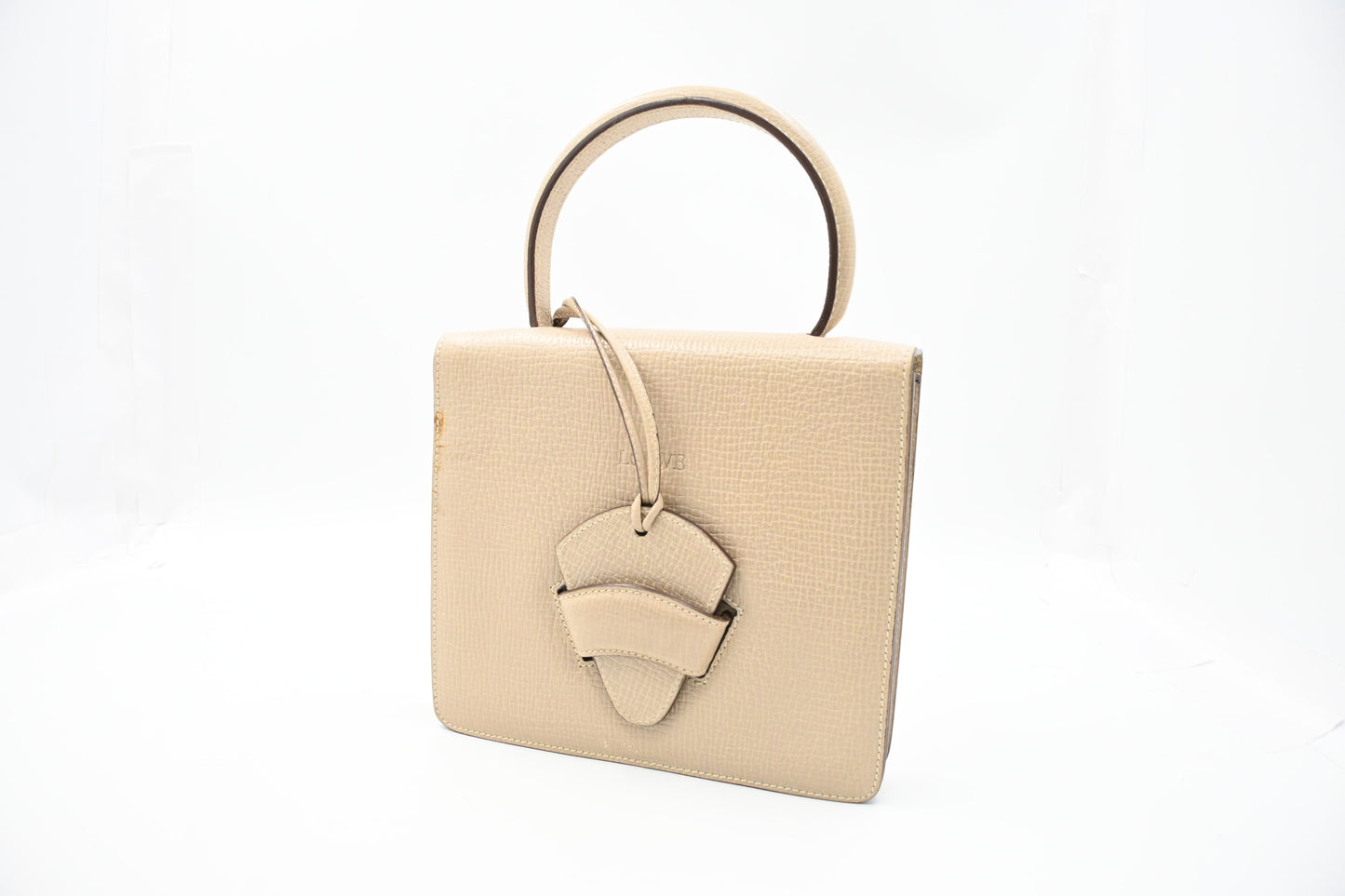 Loewe Top Handle Handbag in Beige Leather