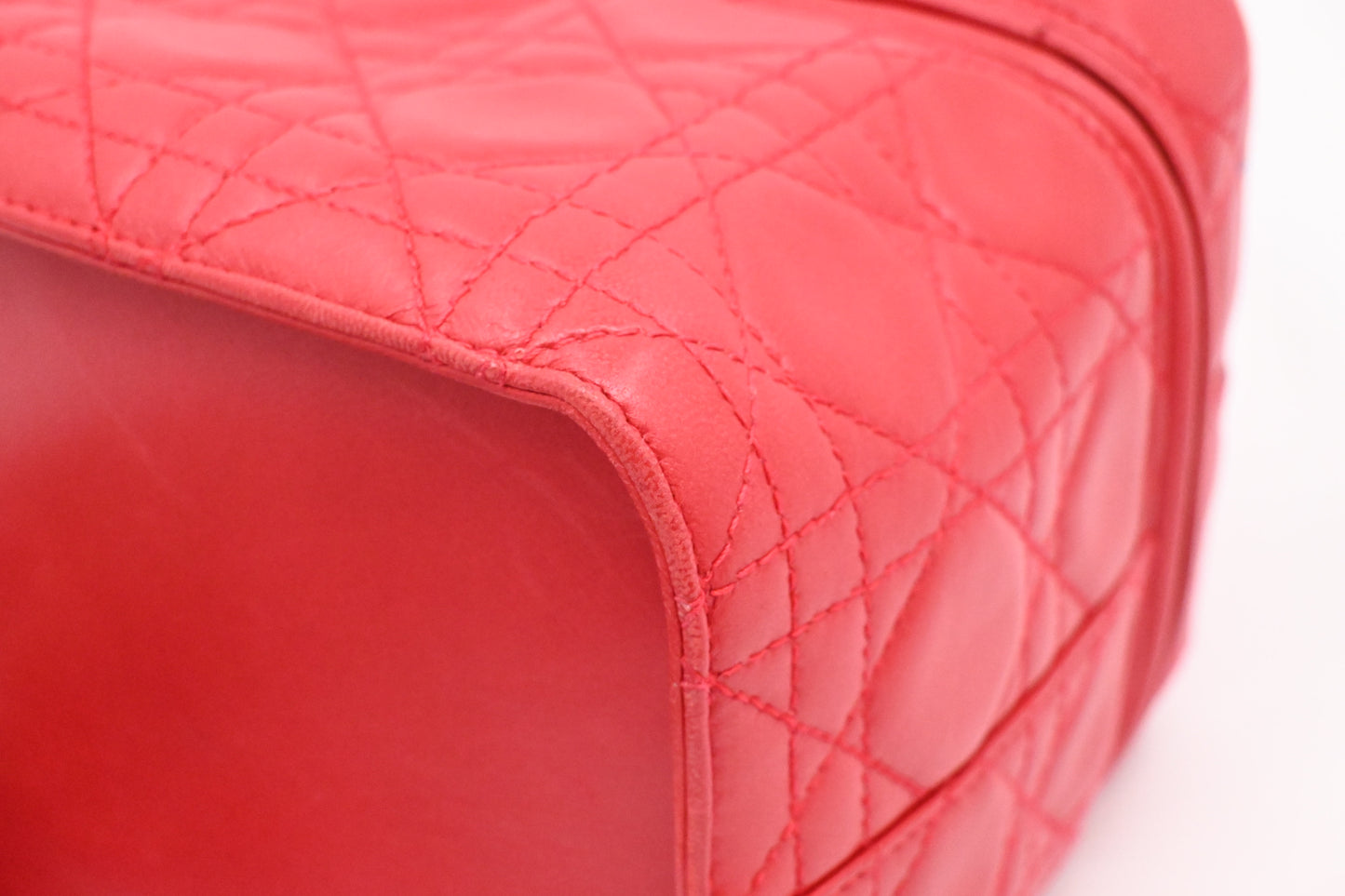 Dior Vanity Bag in Red Cannage Leather
