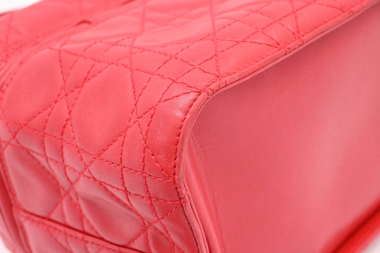 Dior Vanity Bag in Red Cannage Leather