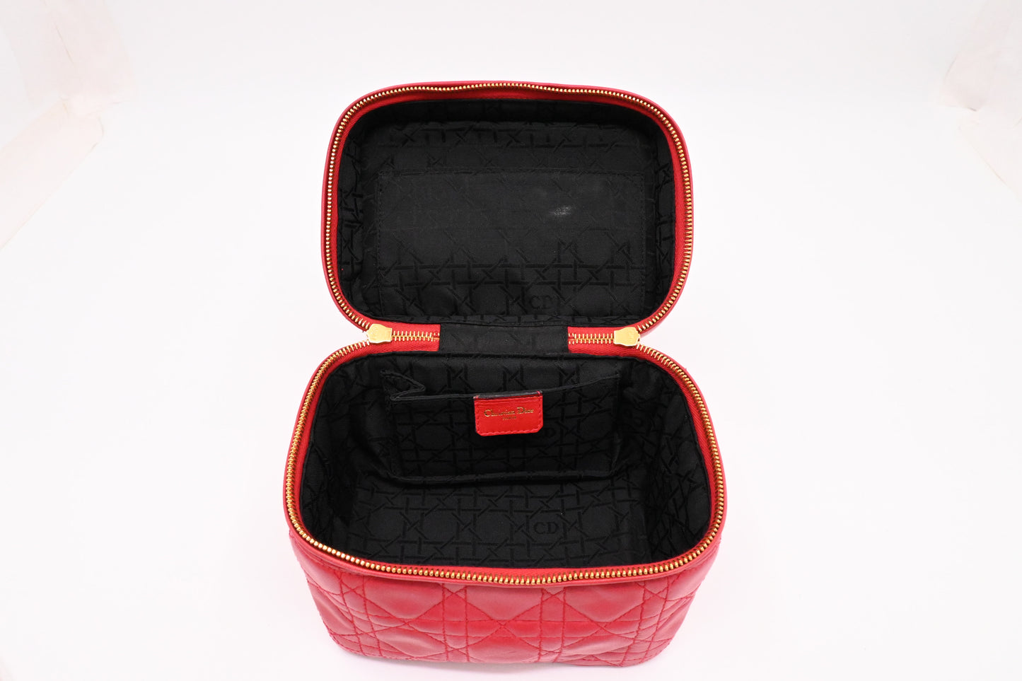 Dior Vanity Bag in Red Cannage Leather