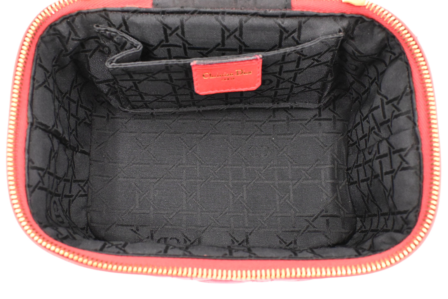 Dior Vanity Bag in Red Cannage Leather