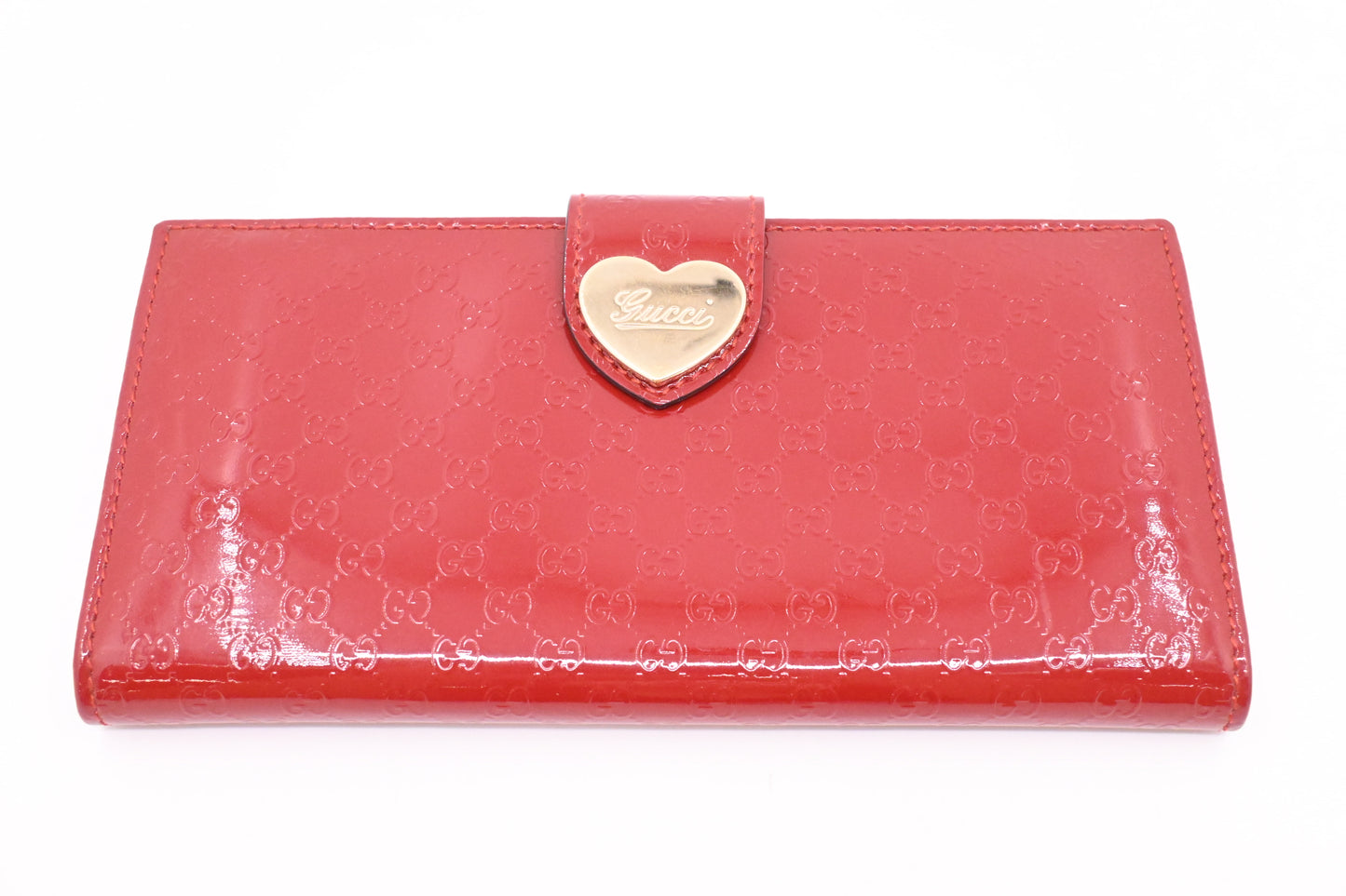 Gucci Wallet in Red Micro Guccissima Patent Leather