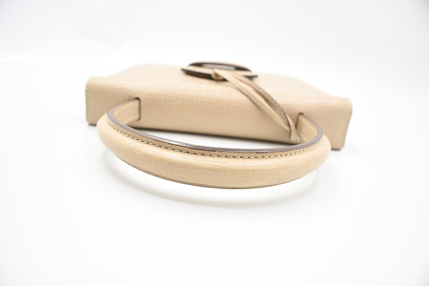 Loewe Top Handle Handbag in Beige Leather