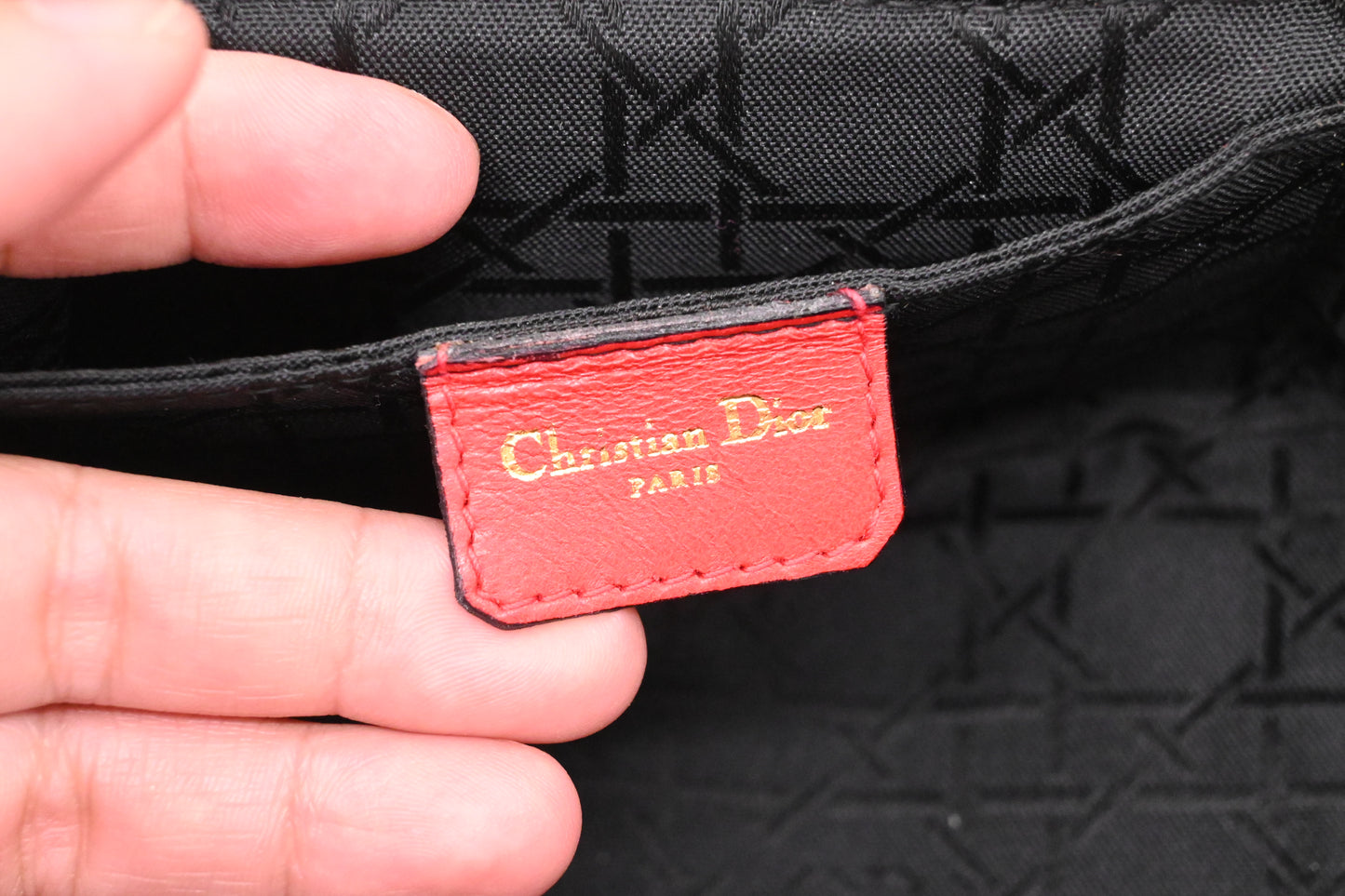 Dior Vanity Bag in Red Cannage Leather