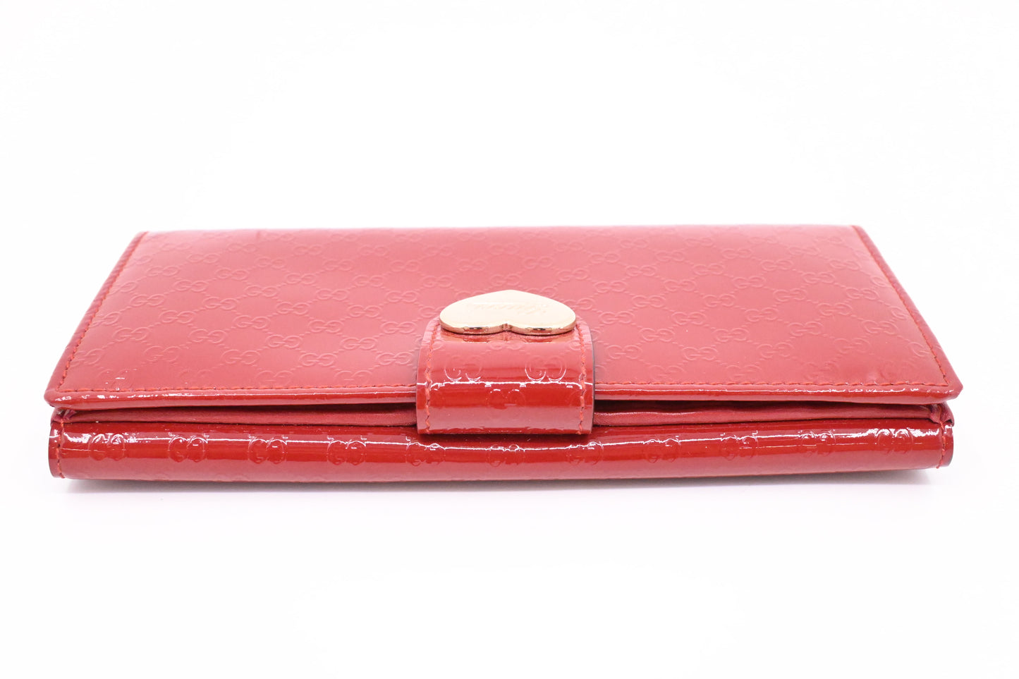 Gucci Wallet in Red Micro Guccissima Patent Leather