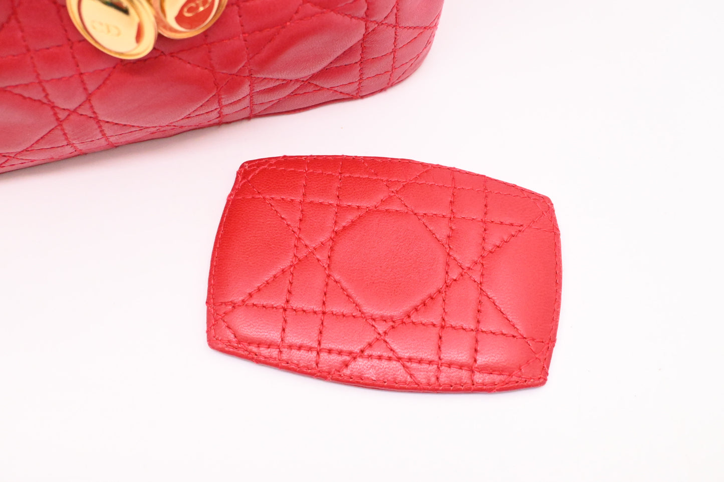 Dior Vanity Bag in Red Cannage Leather