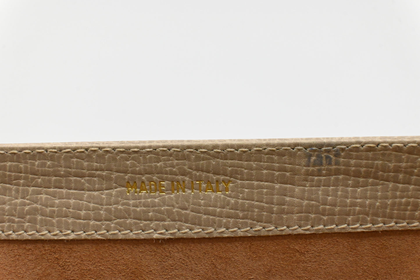 Loewe Top Handle Handbag in Beige Leather