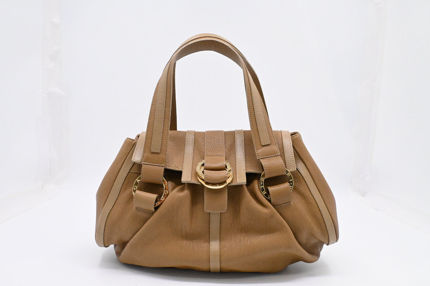 Bvlgari Handbag in Tan Leather