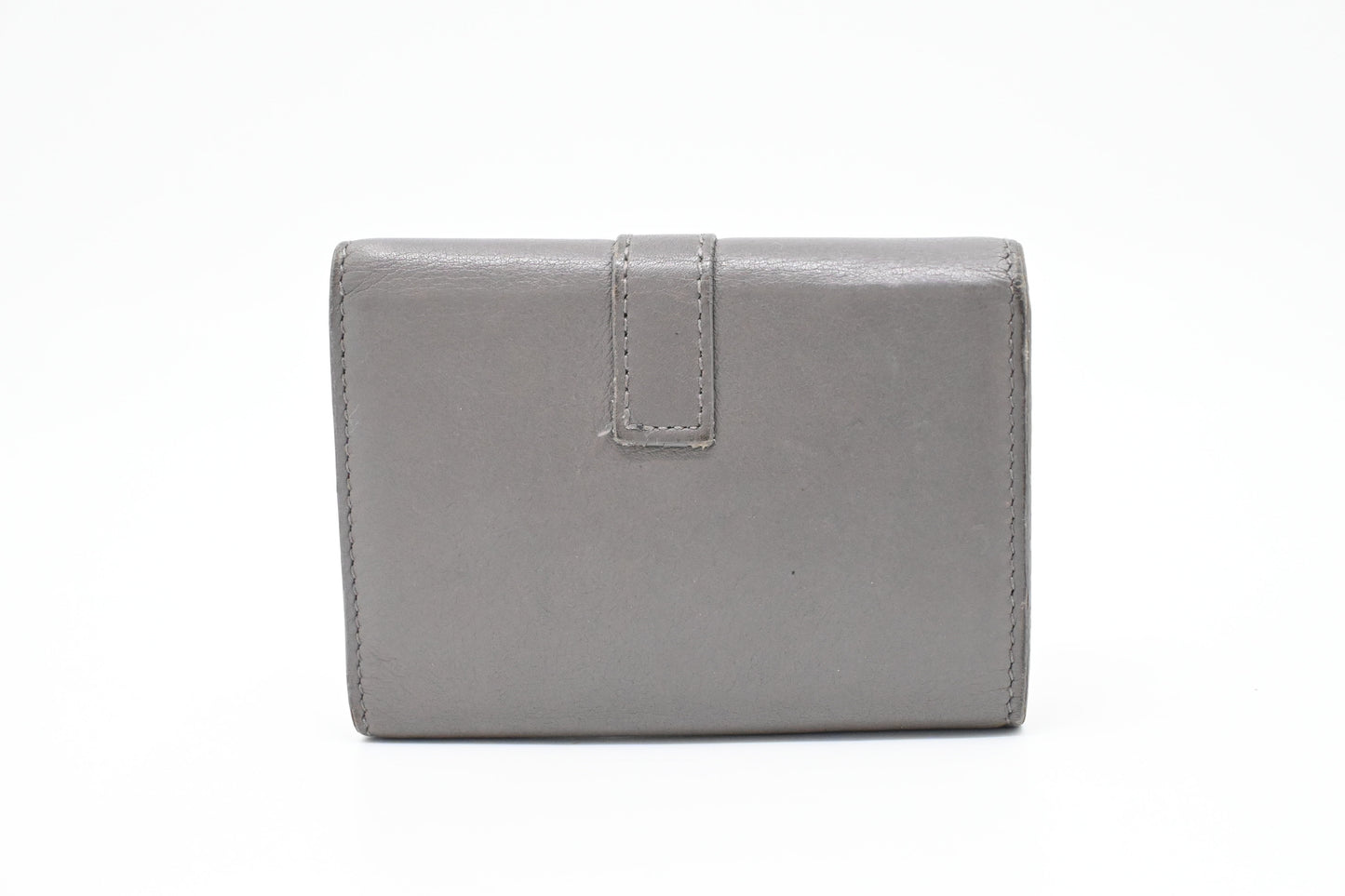 YSL Saint Laurent Key Case 6 in Gray Leather
