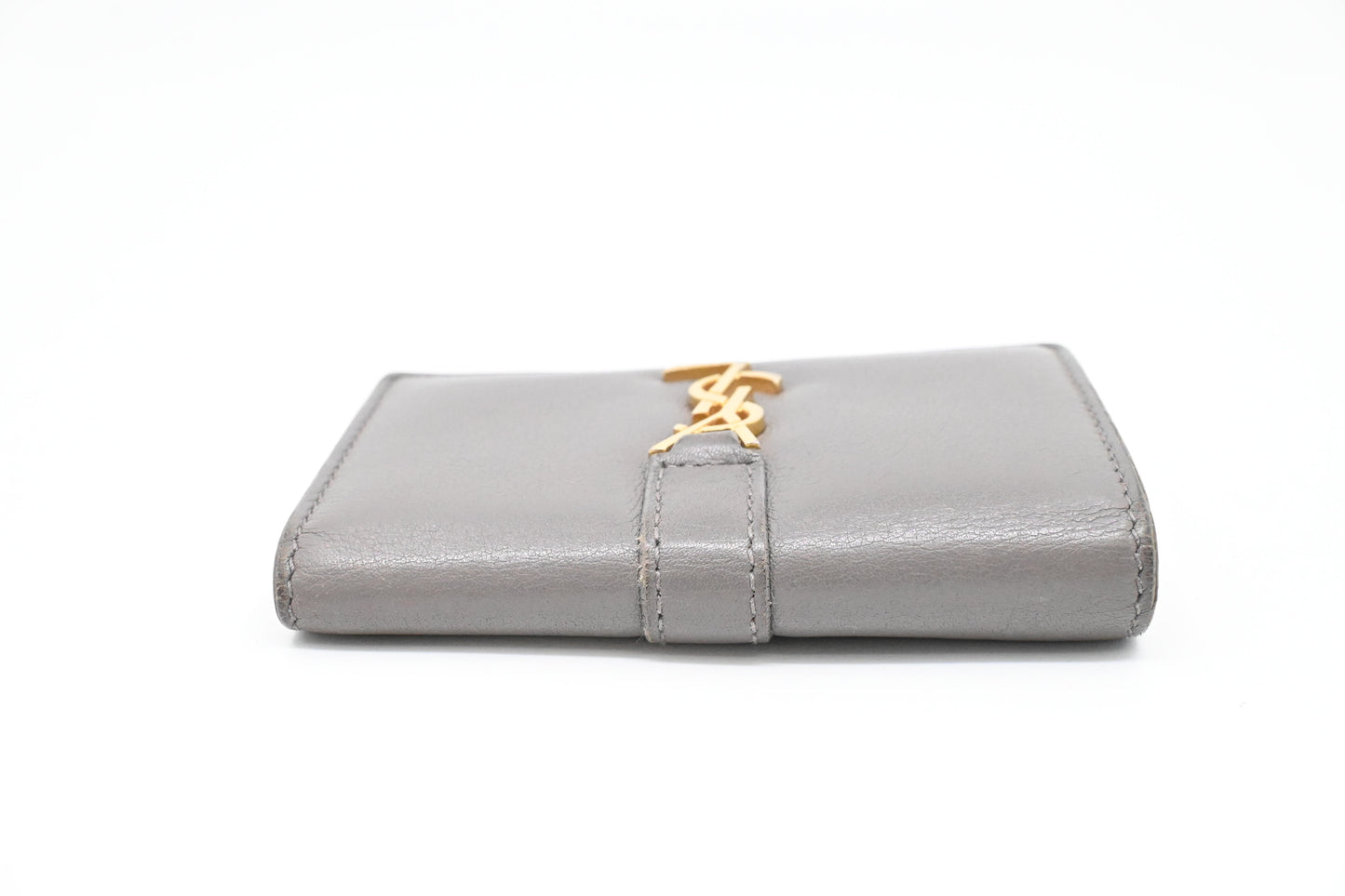 YSL Saint Laurent Key Case 6 in Gray Leather