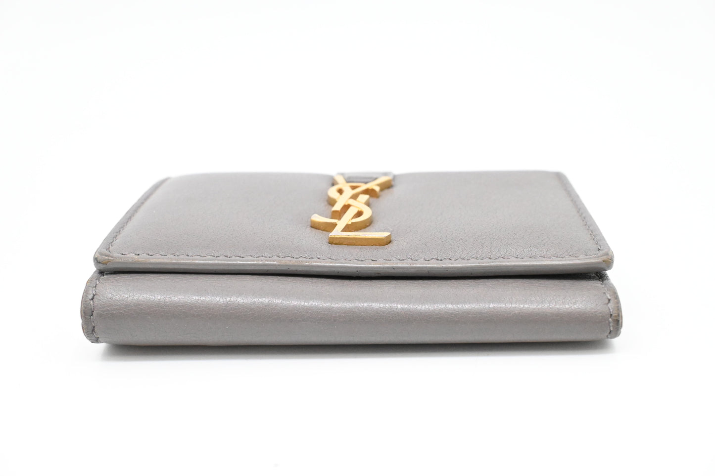 YSL Saint Laurent Key Case 6 in Gray Leather