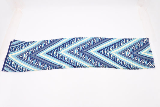 Louis Vuitton Scarf in Blue Chevron Silk