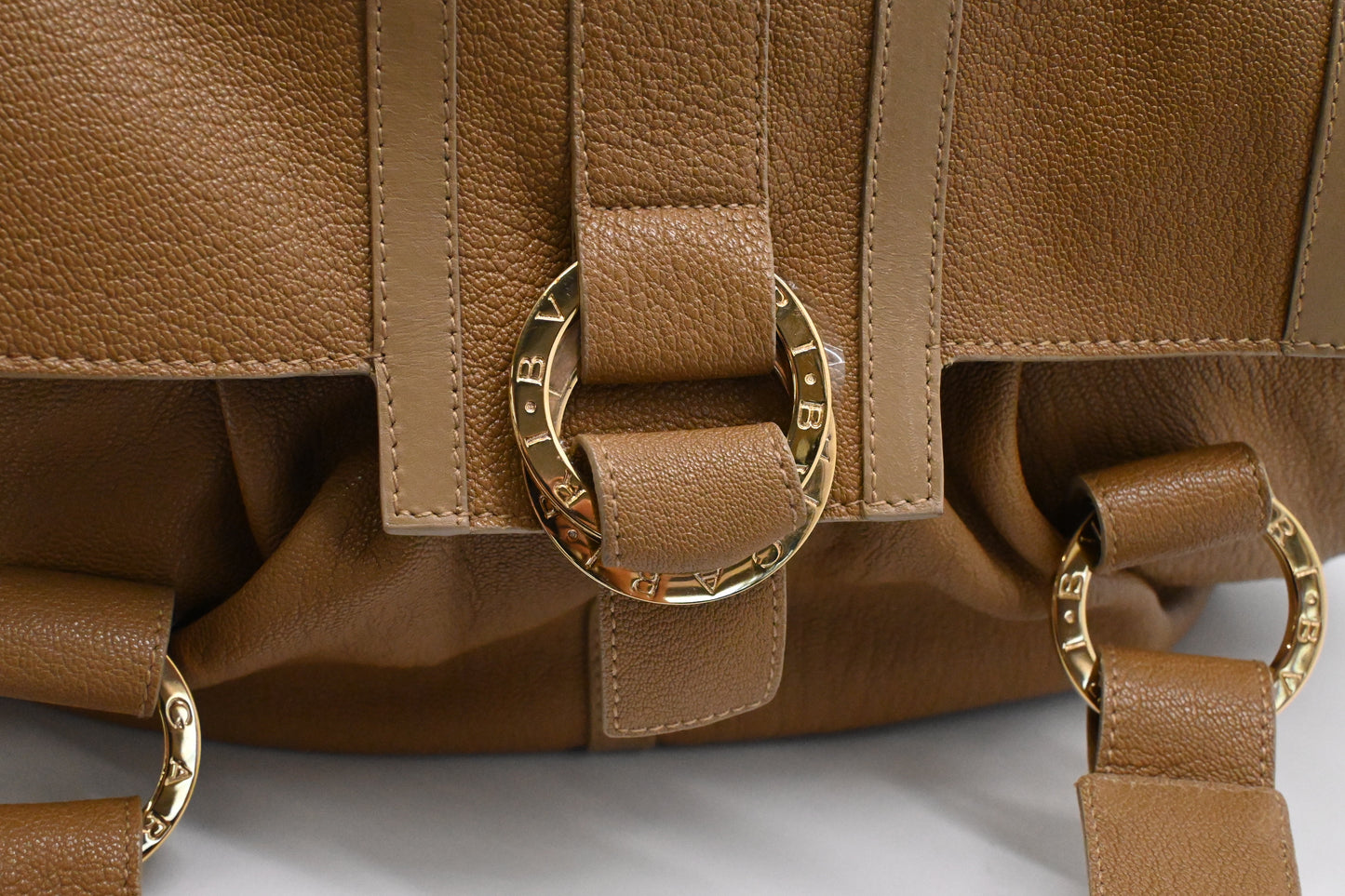 Bvlgari Handbag in Tan Leather