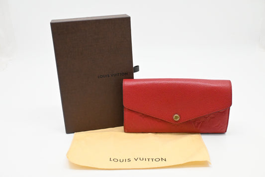 Louis Vuitton Long Wallet in Cherry Empreinte Leather