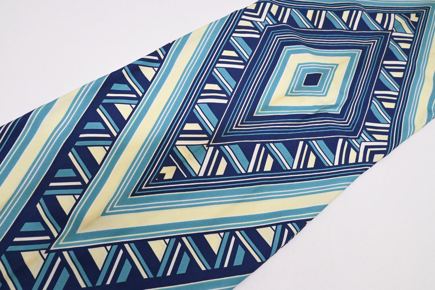 Louis Vuitton Scarf in Blue Chevron Silk