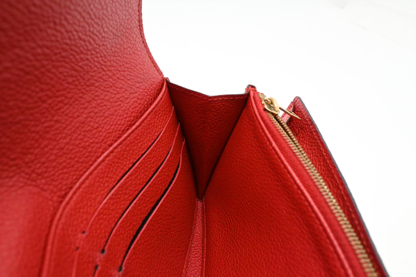 Louis Vuitton Long Wallet in Cherry Empreinte Leather