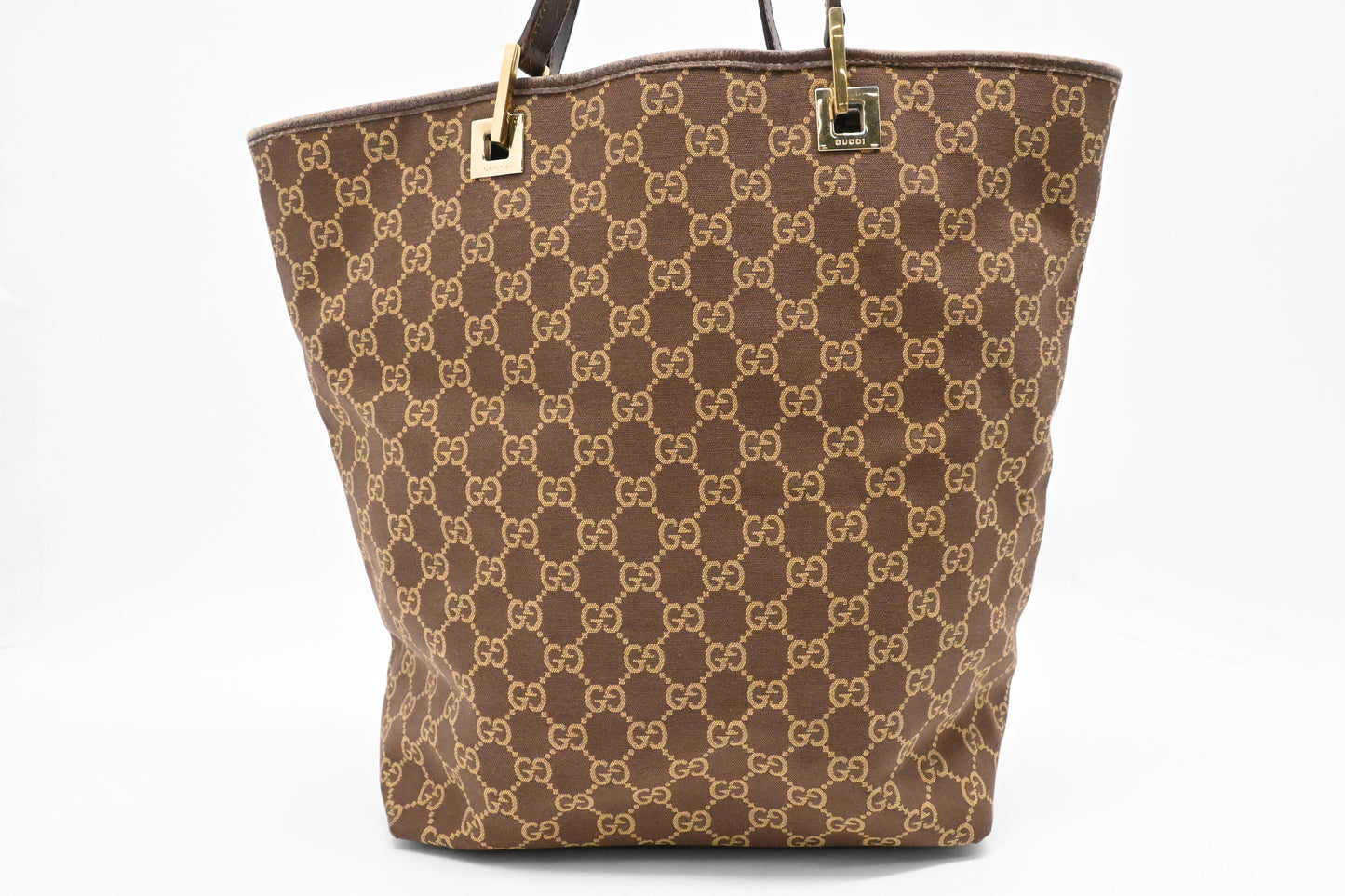 Gucci Tote in GG Brown and Yellow Canvas