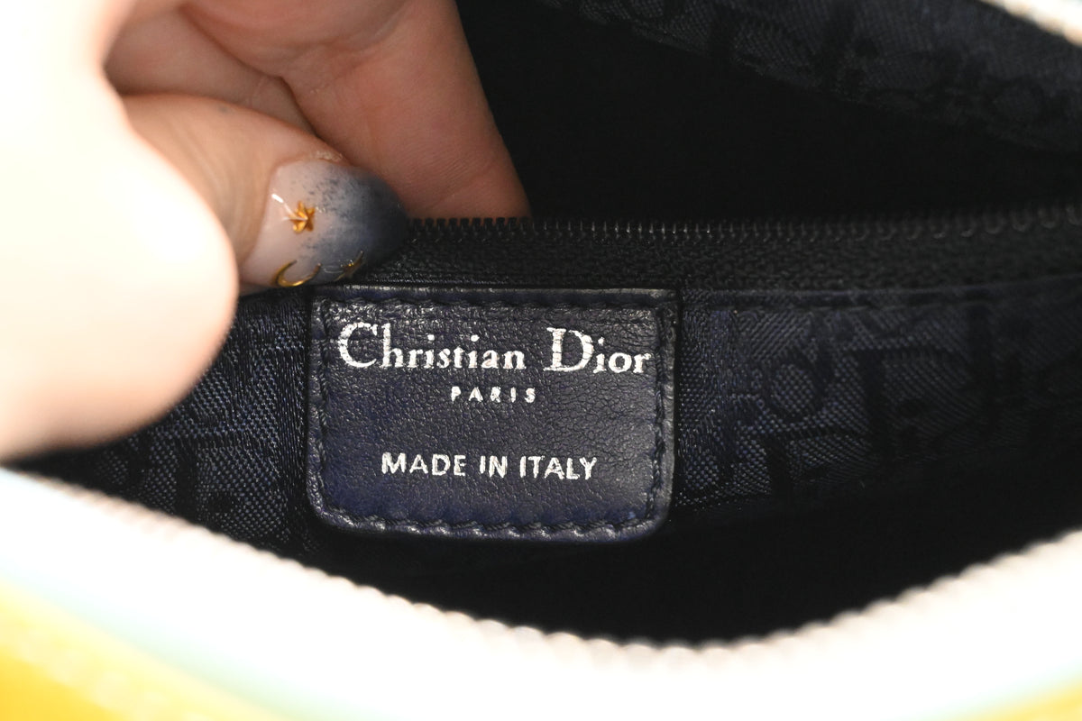 Dior Medium Lady Dior in Green Cannage Patent Leather