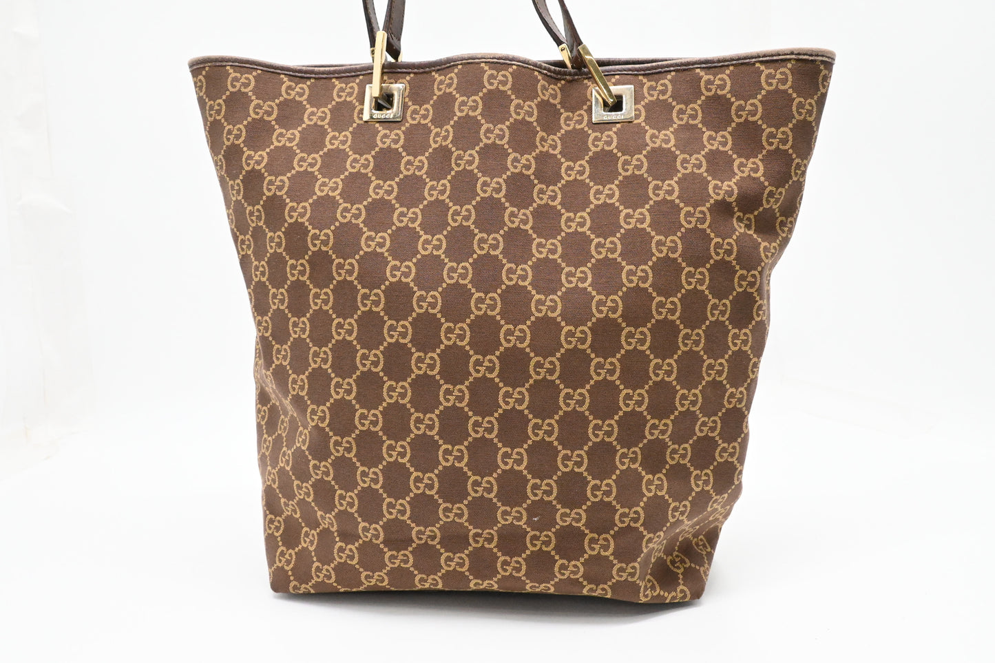 Gucci Tote in GG Brown and Yellow Canvas