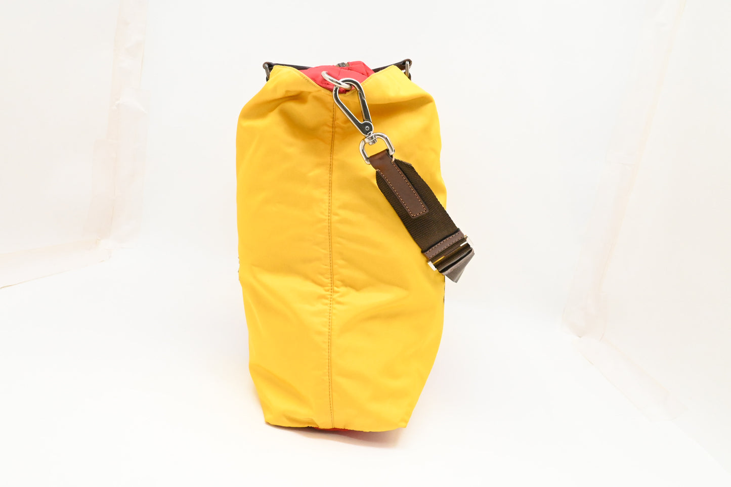 Prada 2way Robot Tote in Red and Yellow Nylon Canvas