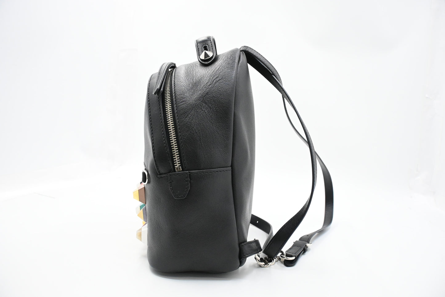 Fendi By The Way Studded Backpack in Black Leather