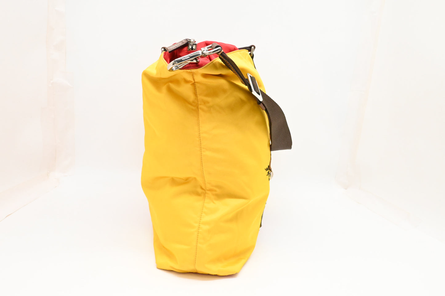 Prada 2way Robot Tote in Red and Yellow Nylon Canvas