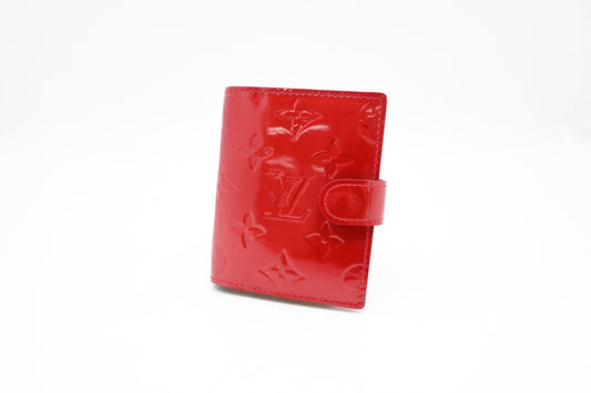 Louis Vuitton Mini Agenda in Red Vernis Leather