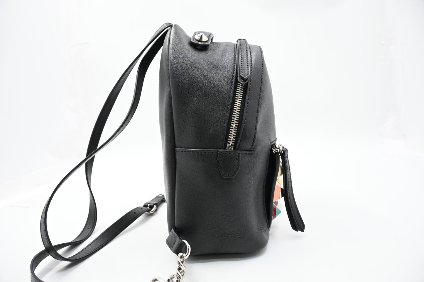 Fendi By The Way Studded Backpack in Black Leather