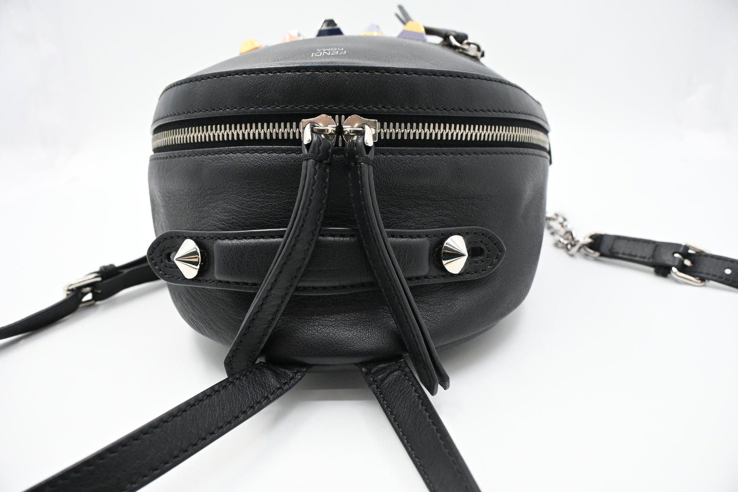 Fendi By The Way Studded Backpack in Black Leather