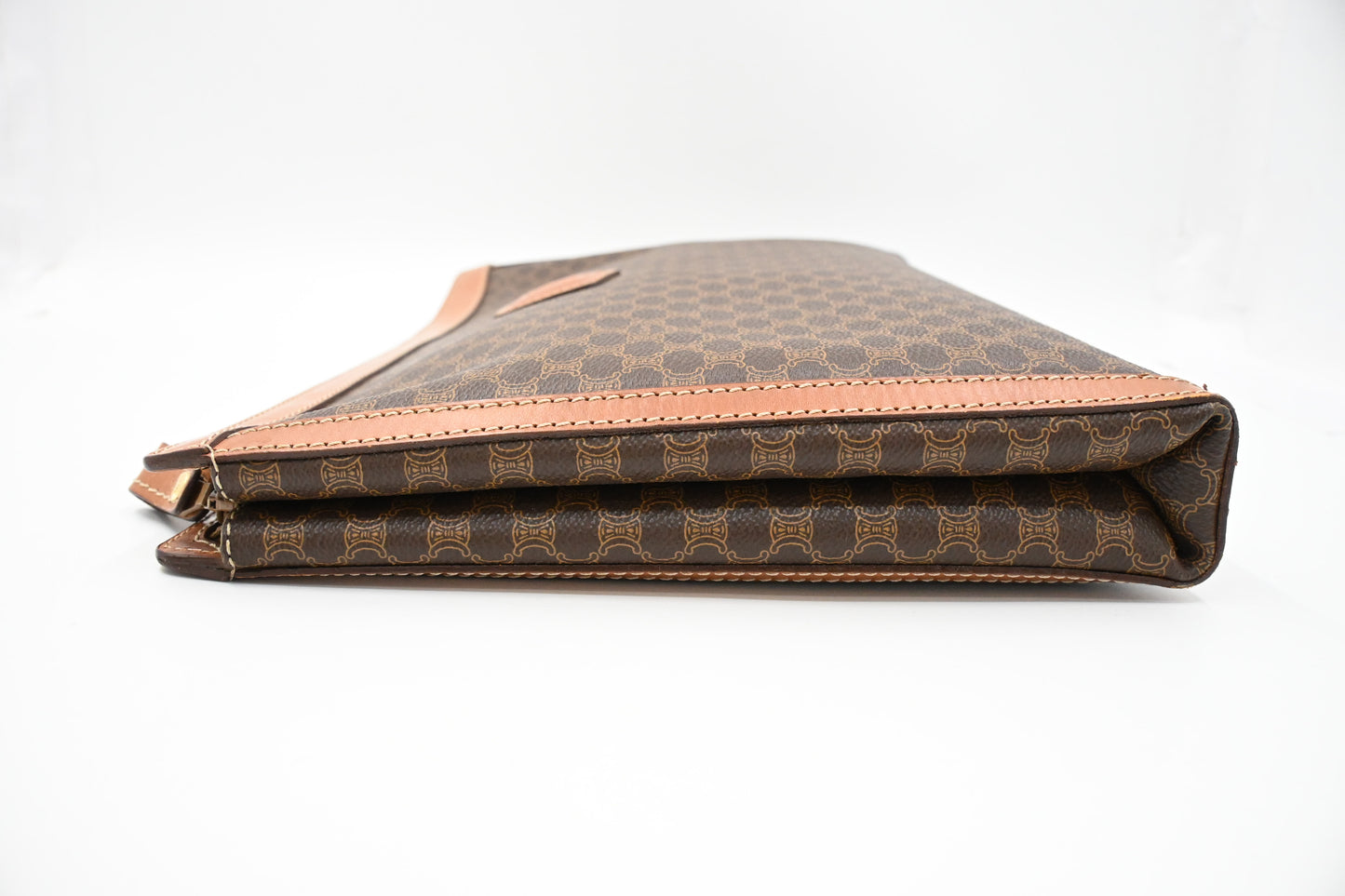 Celine Pouch in Brown Macadam Canvas