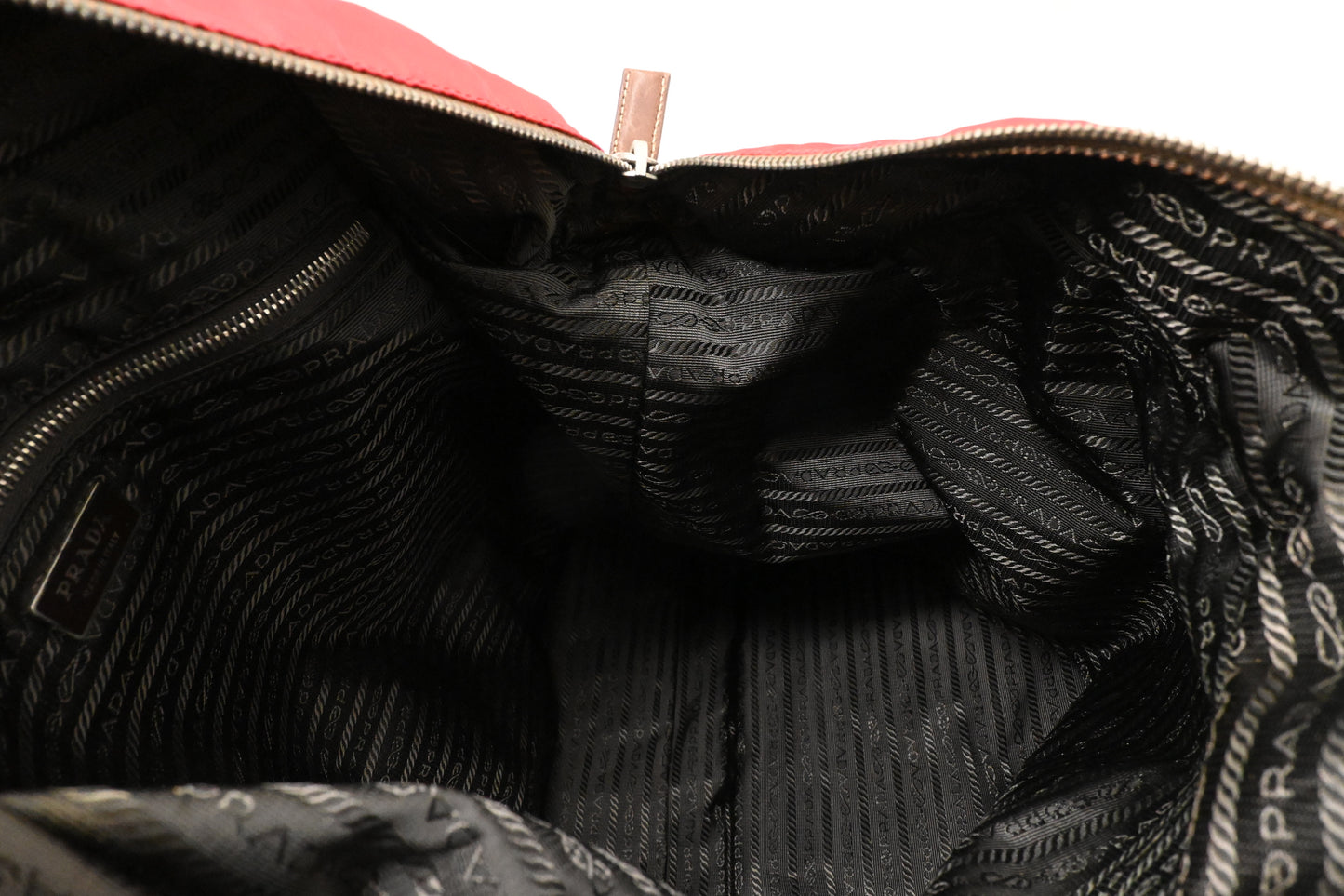 Prada 2way Robot Tote in Red and Yellow Nylon Canvas