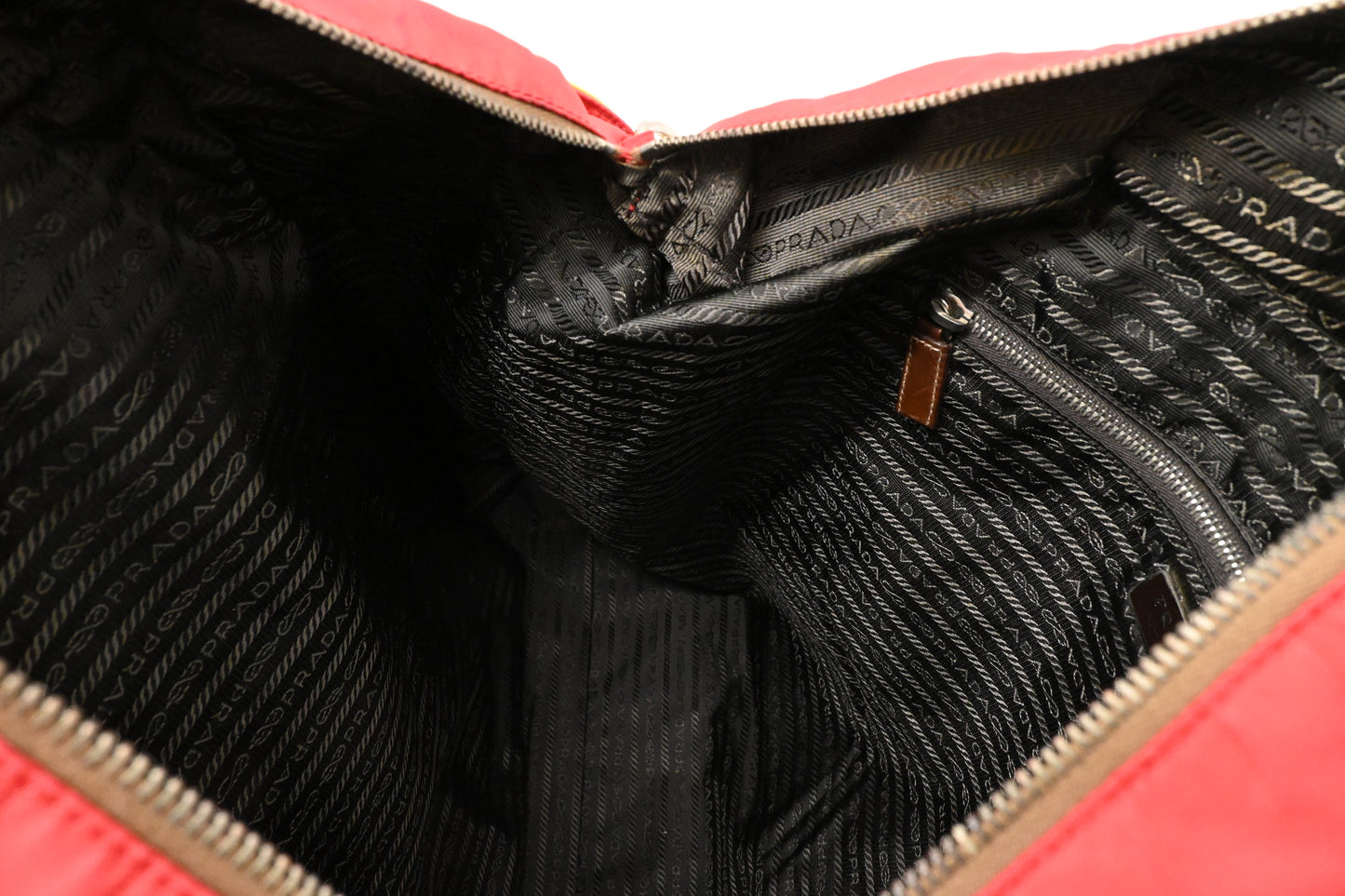 Prada 2way Robot Tote in Red and Yellow Nylon Canvas