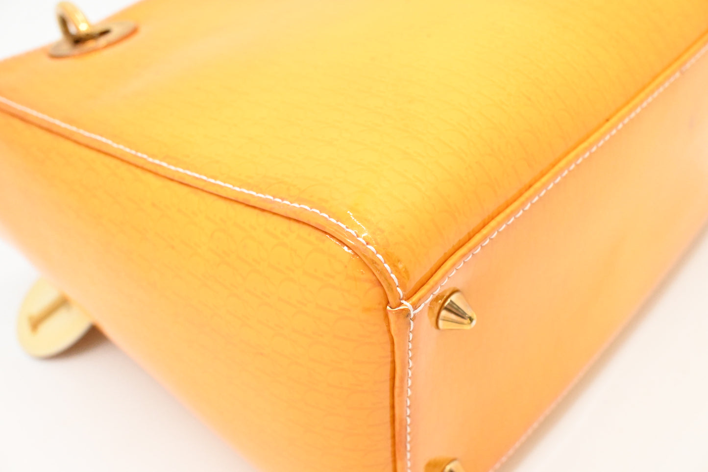 Dior Small Lady Dior in Yellow Patent Leather