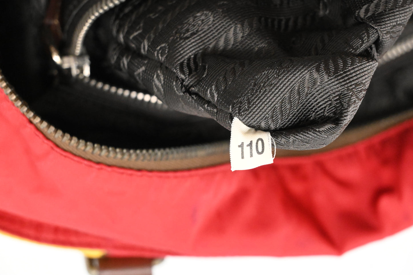 Prada 2way Robot Tote in Red and Yellow Nylon Canvas