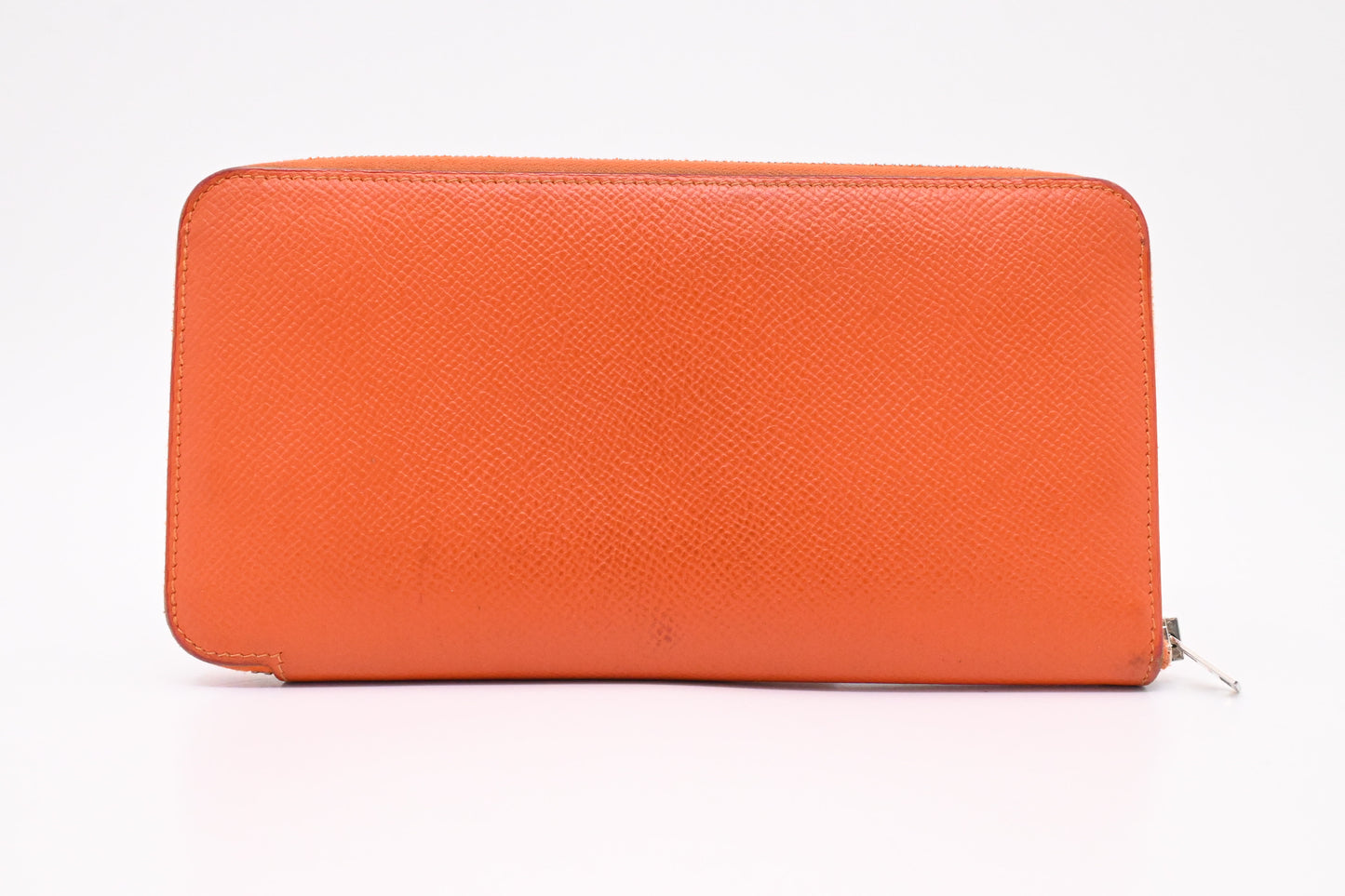 Hermes Azap Silk-in Wallet in Orange Leather