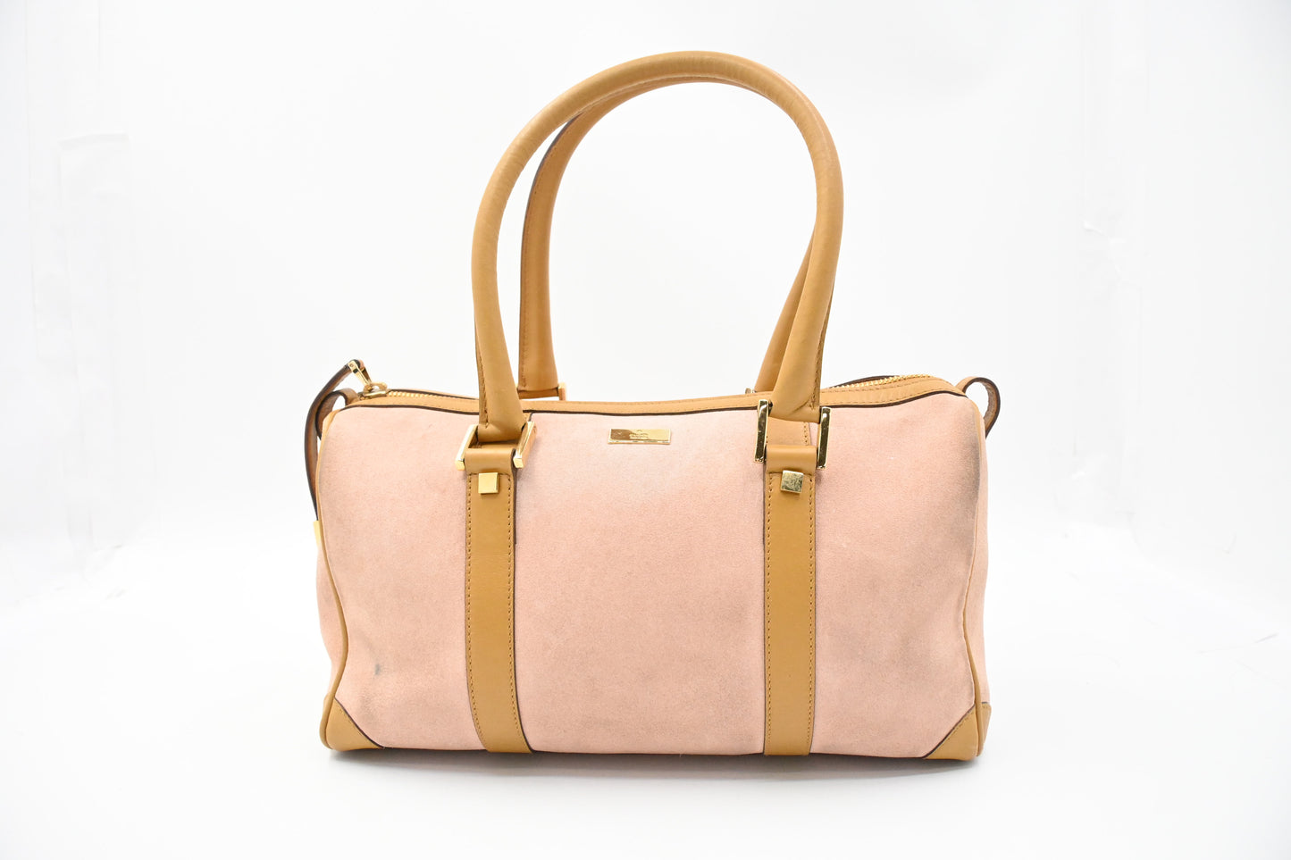 Gucci Boston Bag in Pink Suede Leather